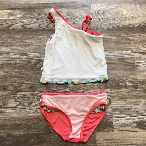 Bobbie Brooks for Girls Flamingo Tankini Swimsuit Large - Picture 7 of 13
